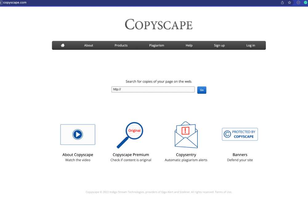 use copyscape to check content quality