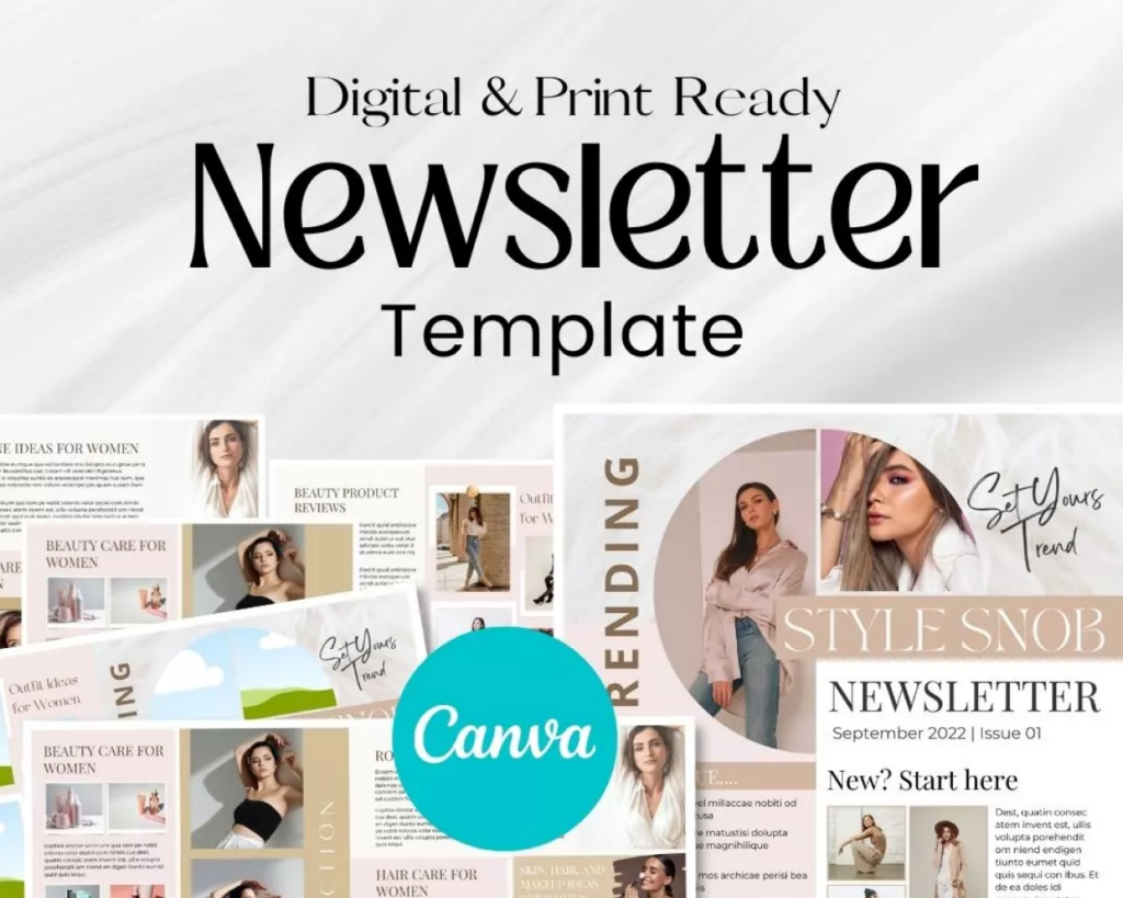 4 Fashion Canva Newsletter Template
