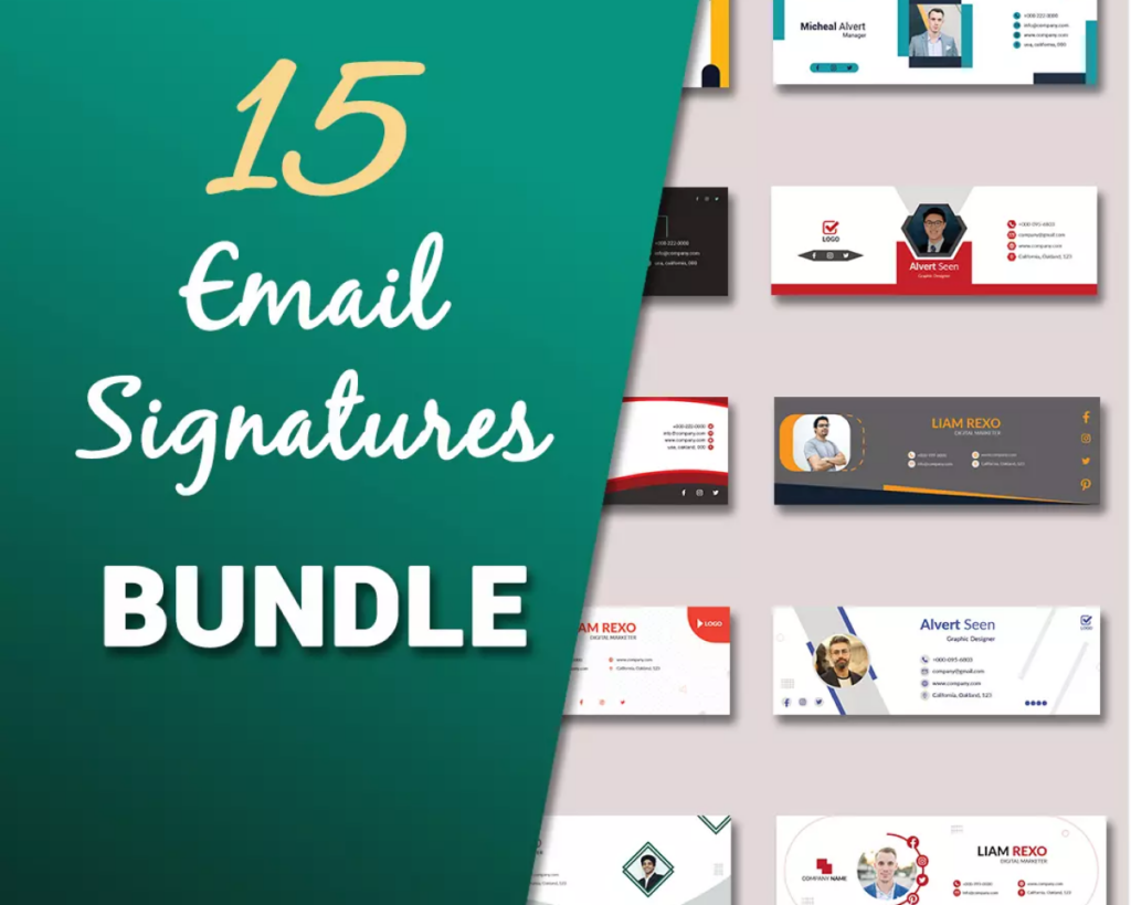 6 Email Signatures Bundle Pack 1