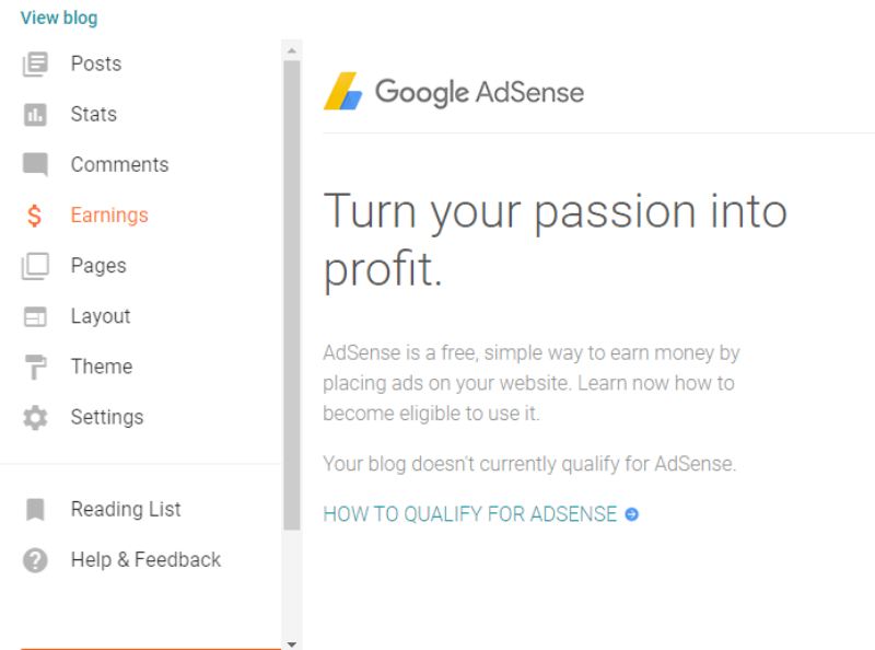 Your Blog Doesn't Currently Qualify For AdSense